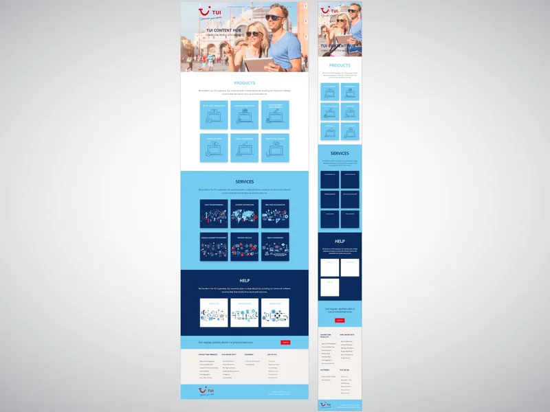 TUI Content Hub responsive website evidence.